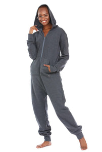 Hooded Charcoal Staycation Onesie - Unisex