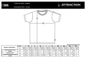 t-shirt measurement chart