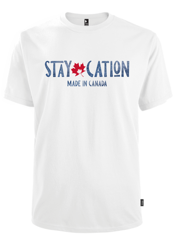 staycation white men's t-shirt