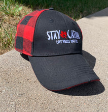 Load image into Gallery viewer, staycation canadian red lumberjack cap close up
