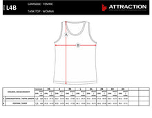 Load image into Gallery viewer, tank top measurement chart
