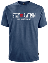Load image into Gallery viewer, men&#39;s navy staycation t-shirt
