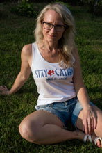 Load image into Gallery viewer, woman wearing the staycation tank top
